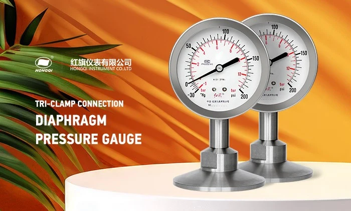 Tri-Clamp-Connection-Diaphragm-Pressure-Gauge Tri-Clamp-Connection-Diaphragm-Pressure-Gauge