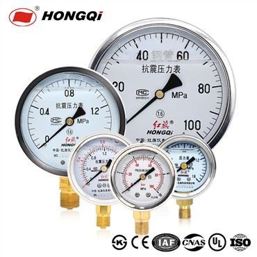 Манометр, заполненный жидким глицериновым маслом