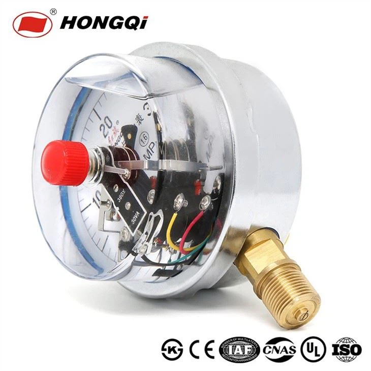 Hongqi 100mm Electric Contact Low/High Limit Pressure Gauge